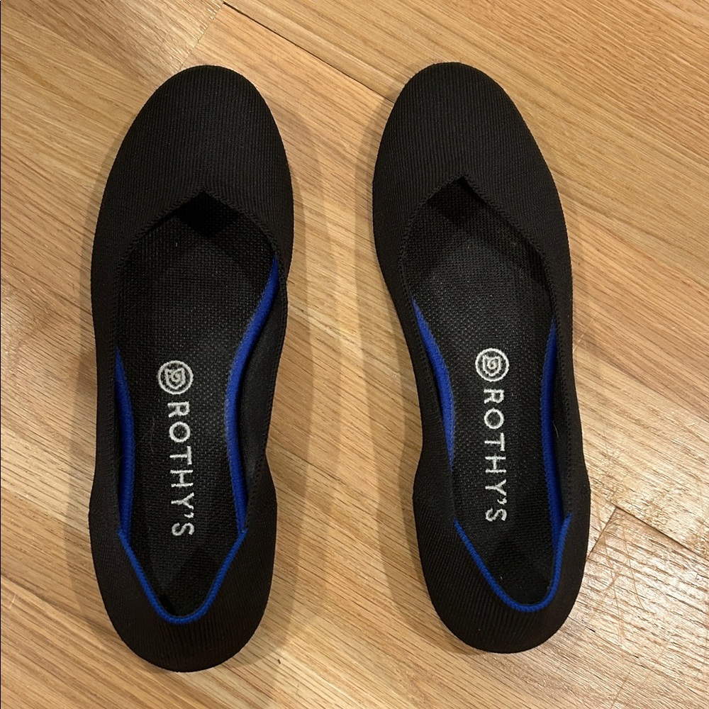 Rothy's Black and Blue Flats